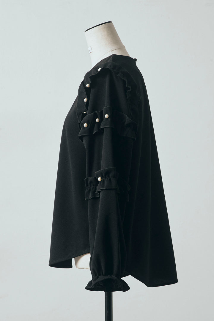 [予約]フリルパールコンシャスブラウス