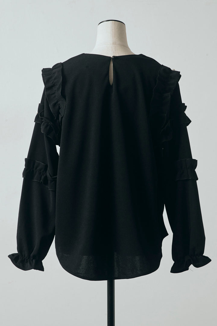 [予約]フリルパールコンシャスブラウス