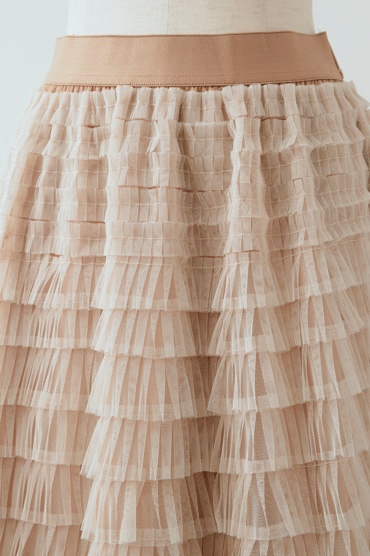 [予約]グラデーションチュールティアードスカート