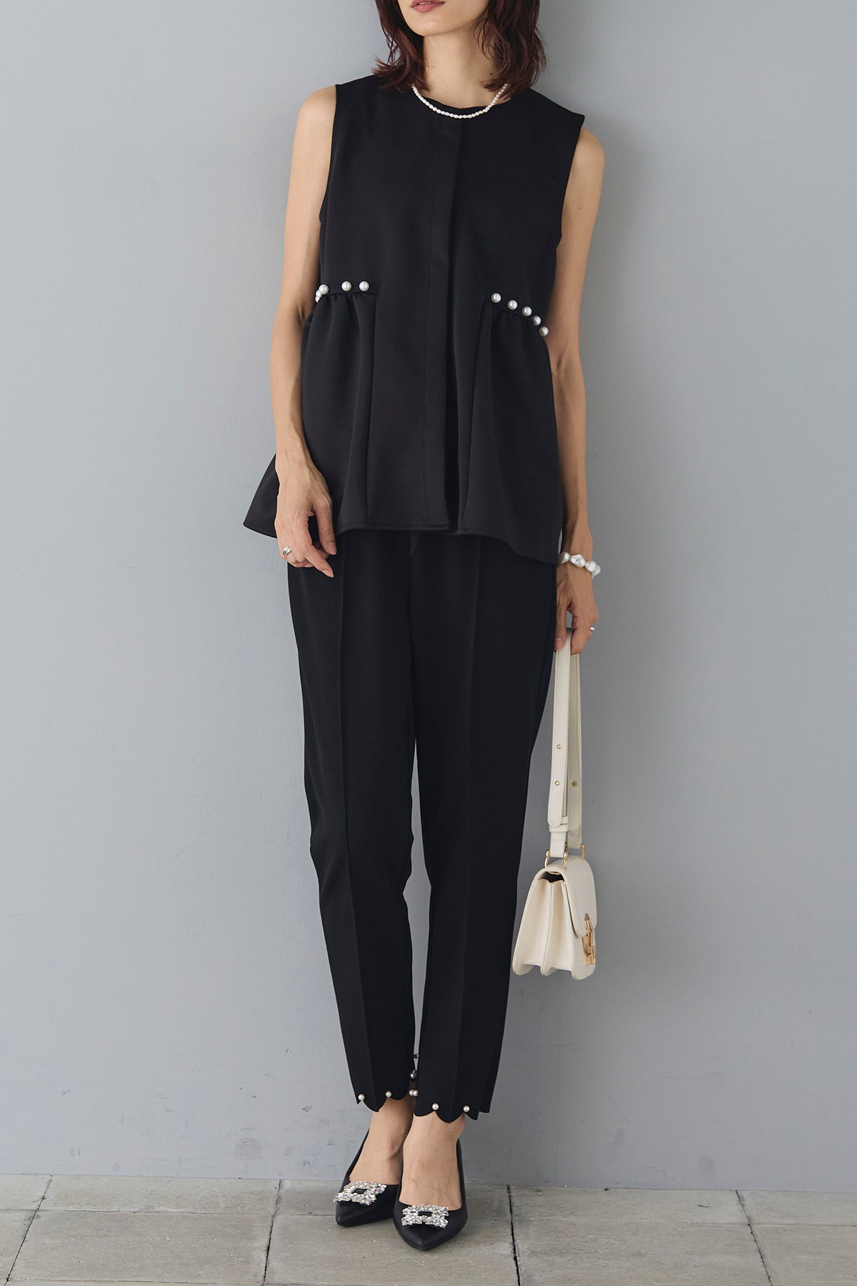 HeRIN.CYE | Ponte slit pants (パンツ ) |SHEL'TTER WEBSTORE