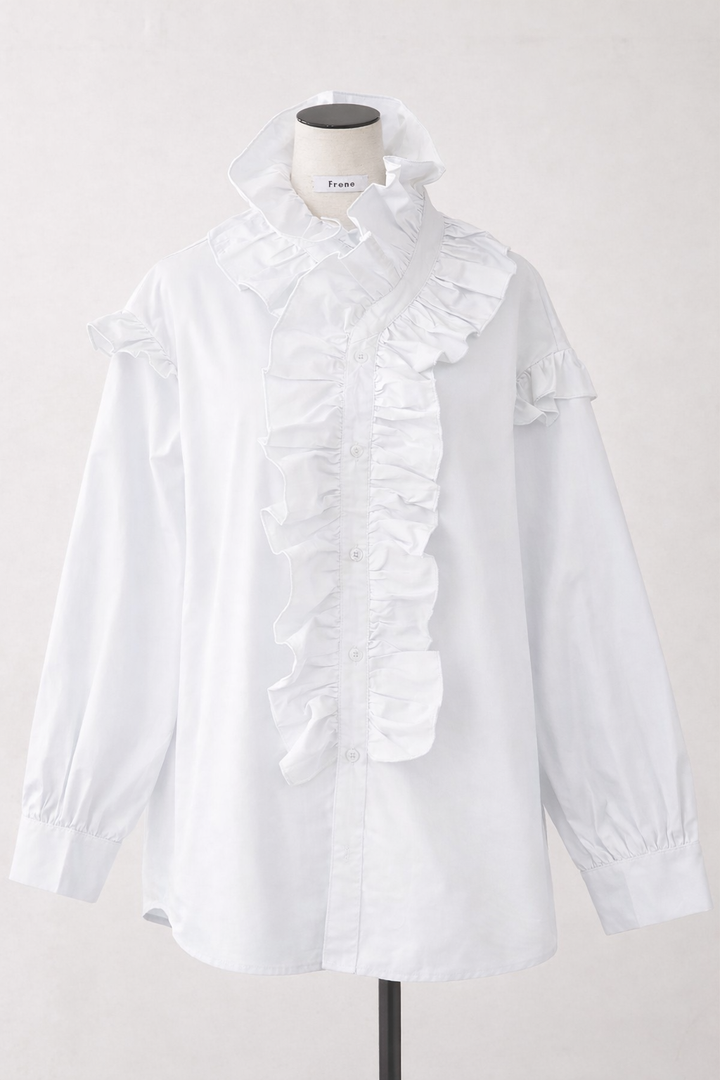 [予約]ブルームカラーフリルブラウス