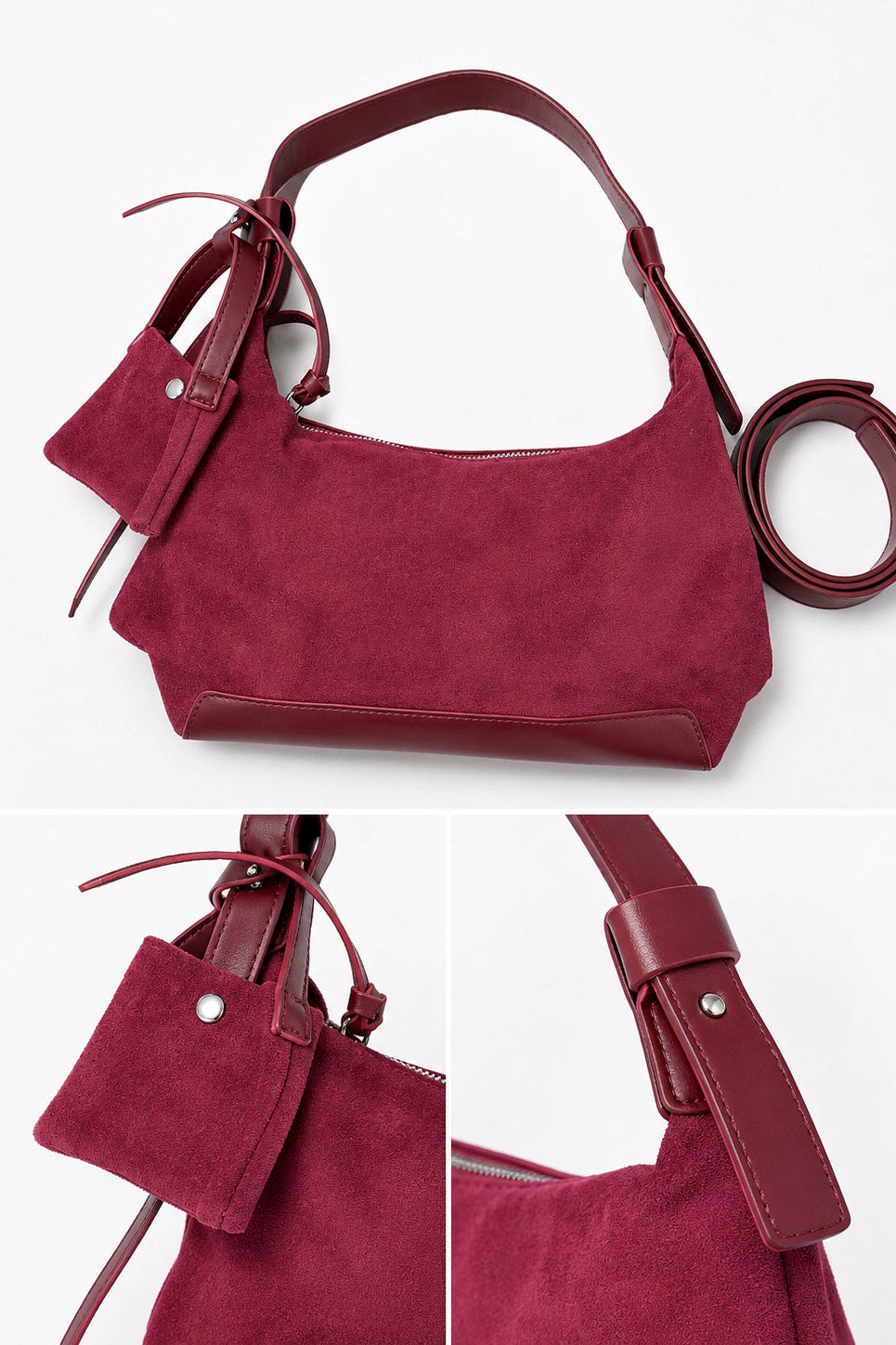 [予約]ワンハンドルスウェードライクLADYBAG