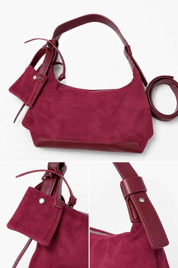 [予約]ワンハンドルスウェードライクLADYBAG
