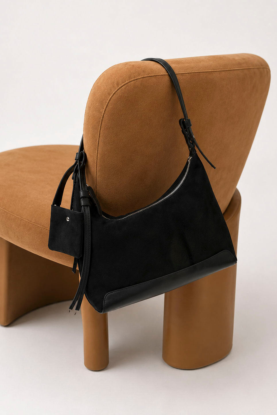 [予約]ワンハンドルスウェードライクLADYBAG