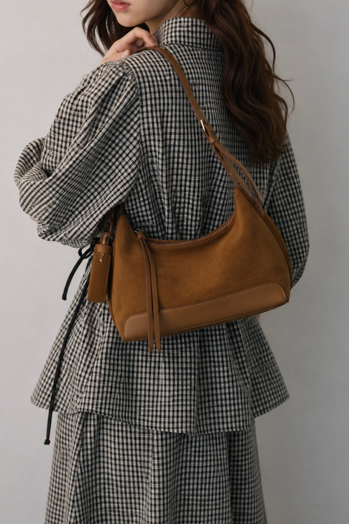 [予約]ワンハンドルスウェードライクLADYBAG