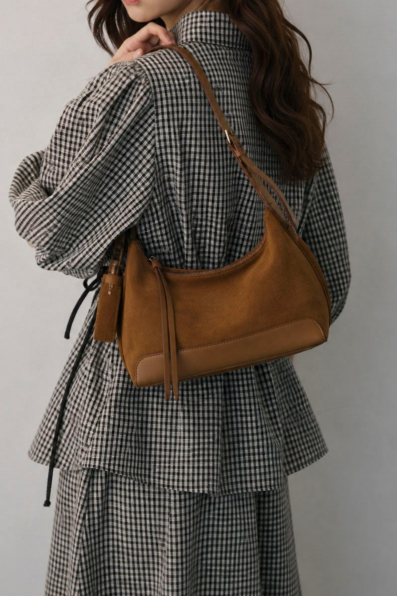 [予約]ワンハンドルスウェードライクLADYBAG
