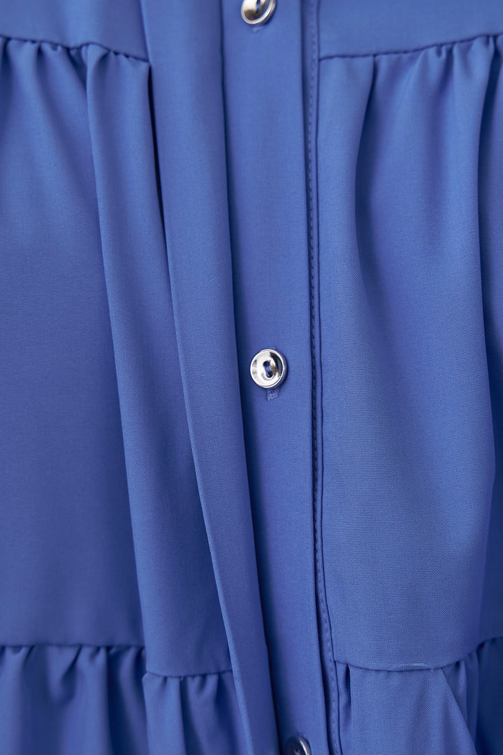 [予約]フリルウェーブスリーブティアードブラウス