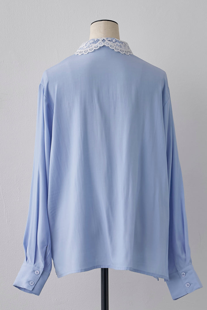 [予約]クラシックレーストリムブラウス