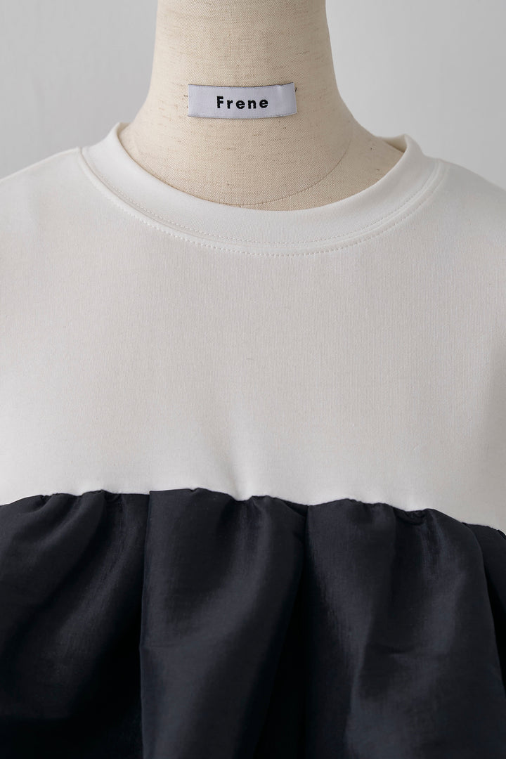 [予約]ナイロンフリルドッキングTシャツ