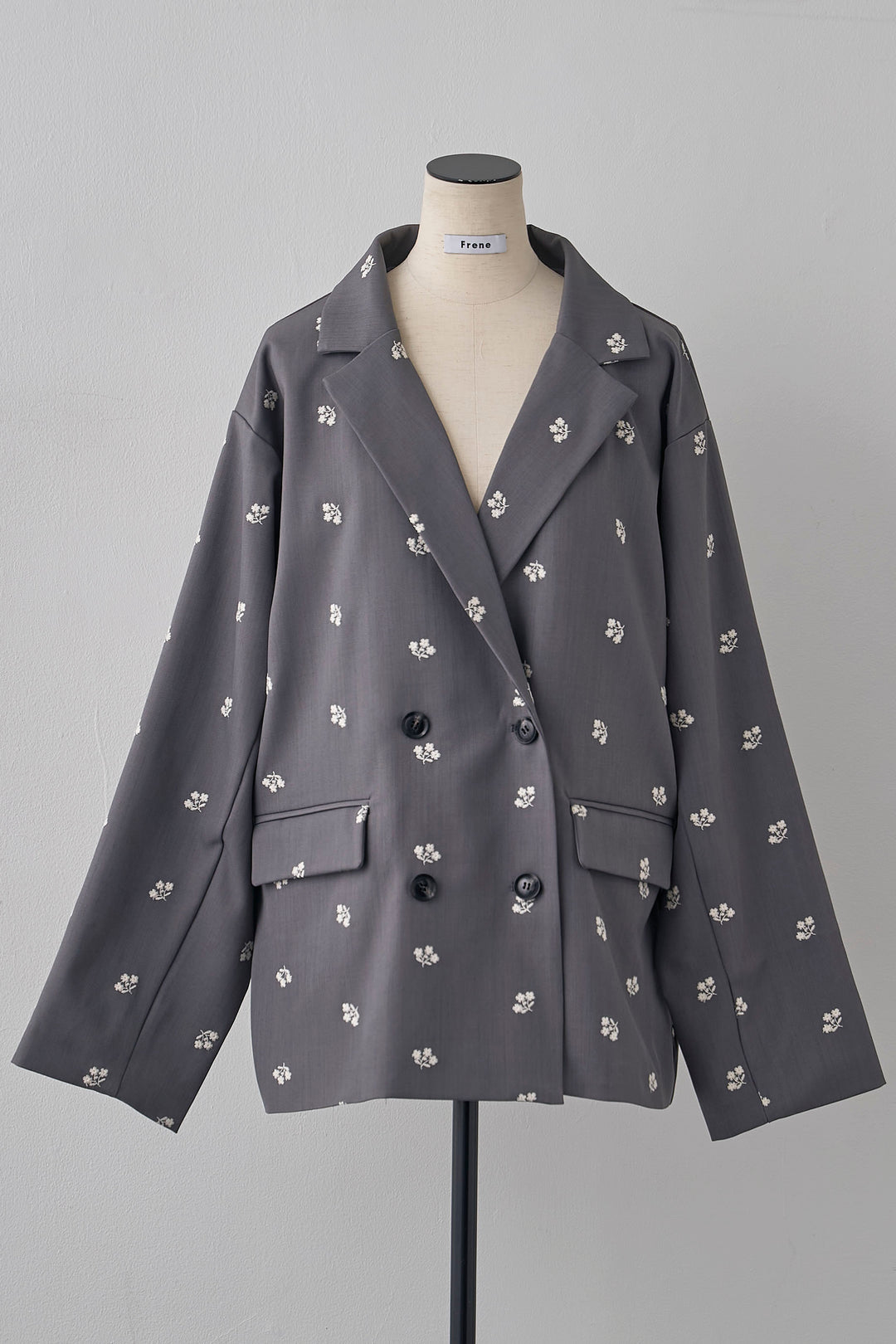 [予約]フラワー刺繍ツイルテーラードジャケット