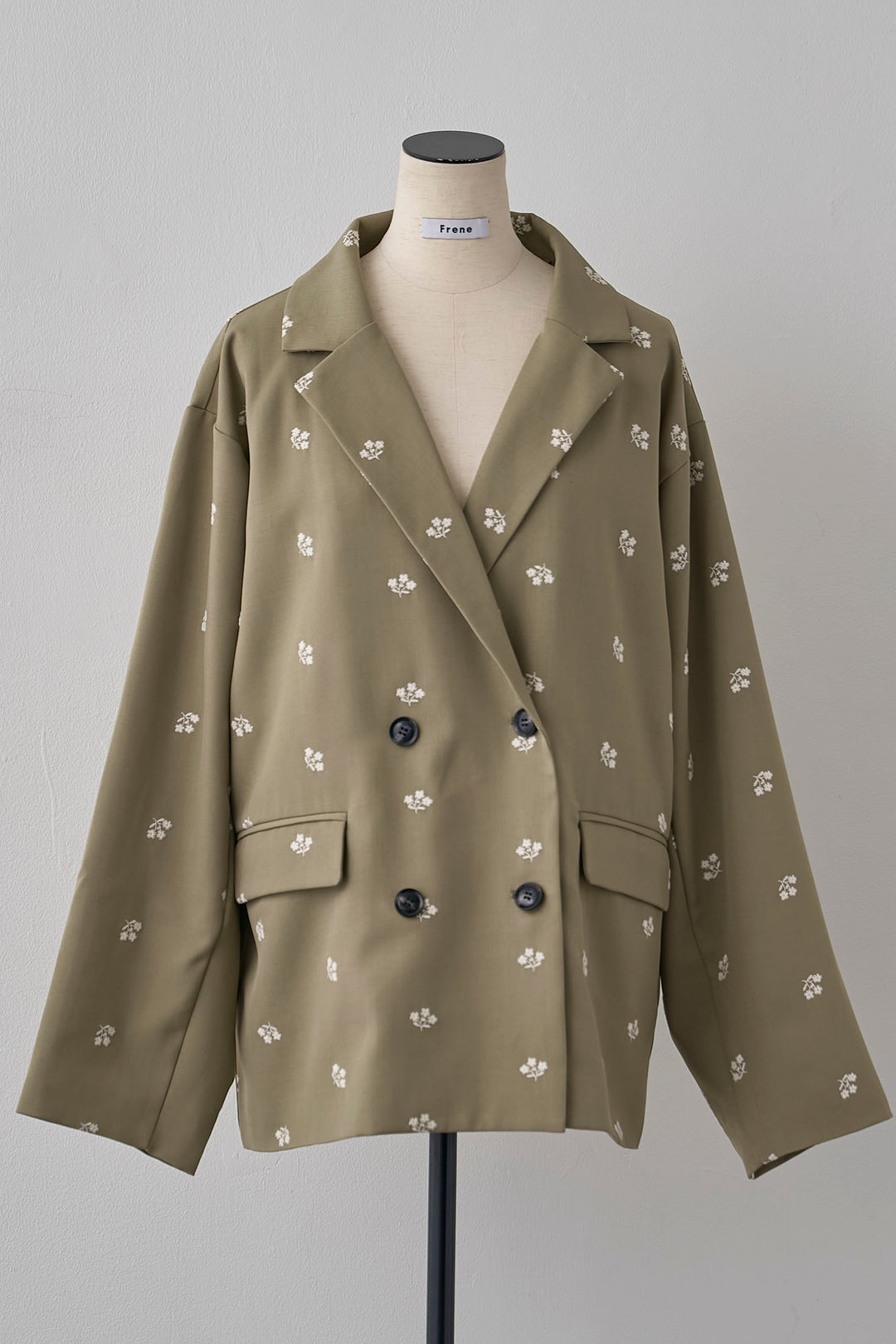 [予約]フラワー刺繍ツイルテーラードジャケット