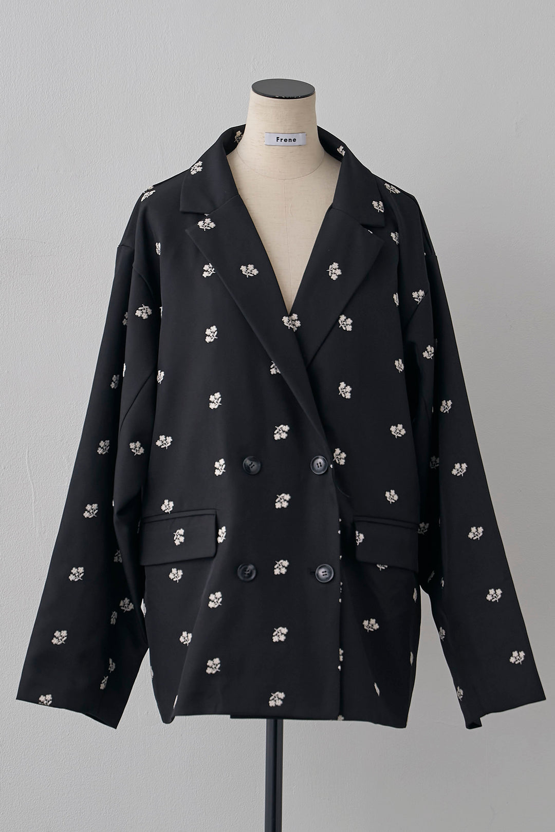 [予約]フラワー刺繍ツイルテーラードジャケット