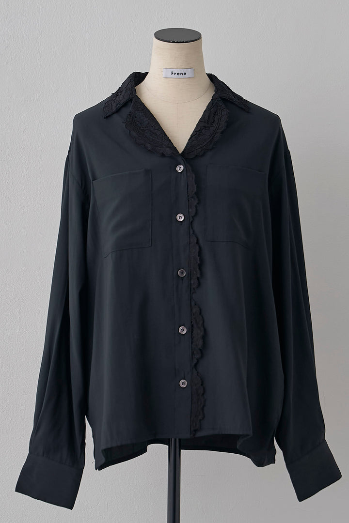 [予約]クラシックレーストリムブラウス