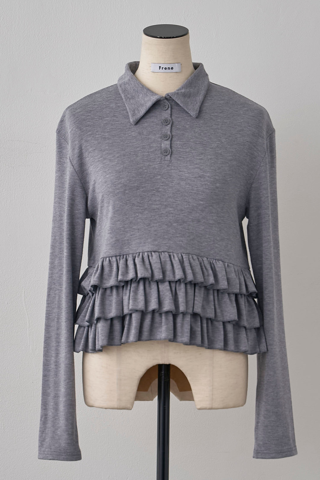 [予約]フリルヘムポロカラープルオーバー