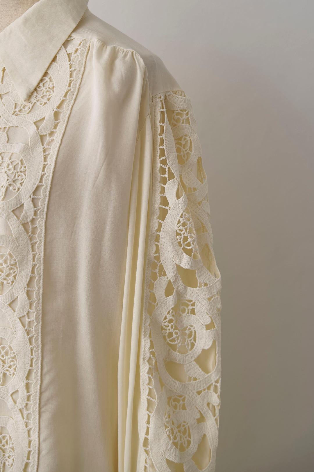 [予約]ヴィンテージライクレースシャツセットアップ