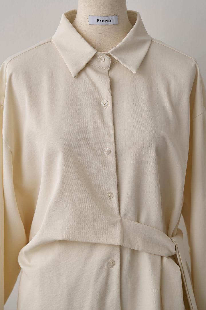 [予約]アシメ結びシャツセットアップ