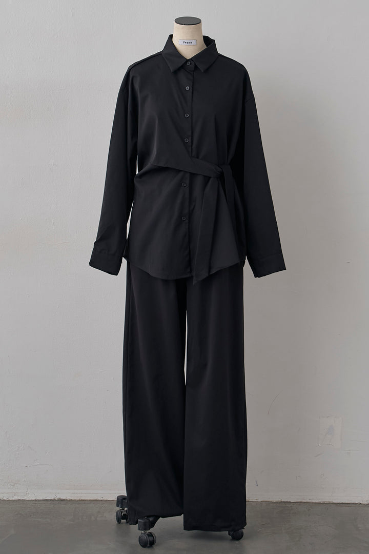 [予約]アシメ結びシャツセットアップ