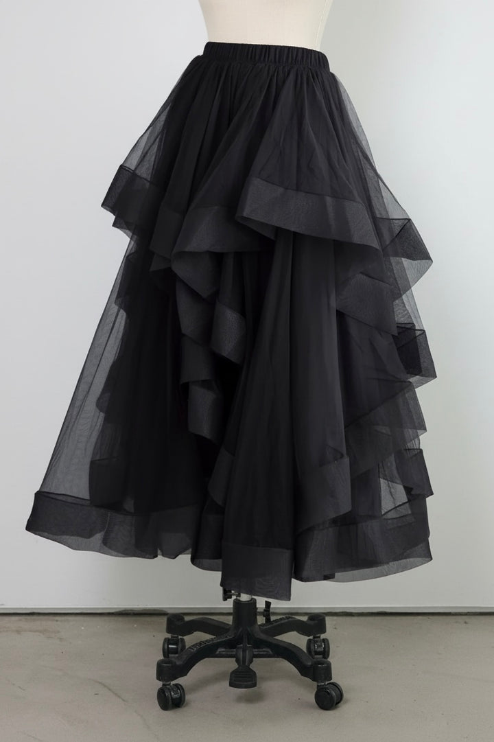 [予約]ランダムフリルティアードボリュームスカート