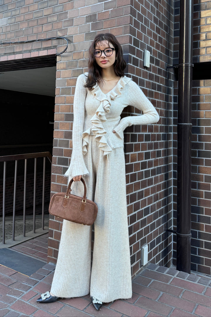 [予約]フロントフリル美ラインニットセットアップ