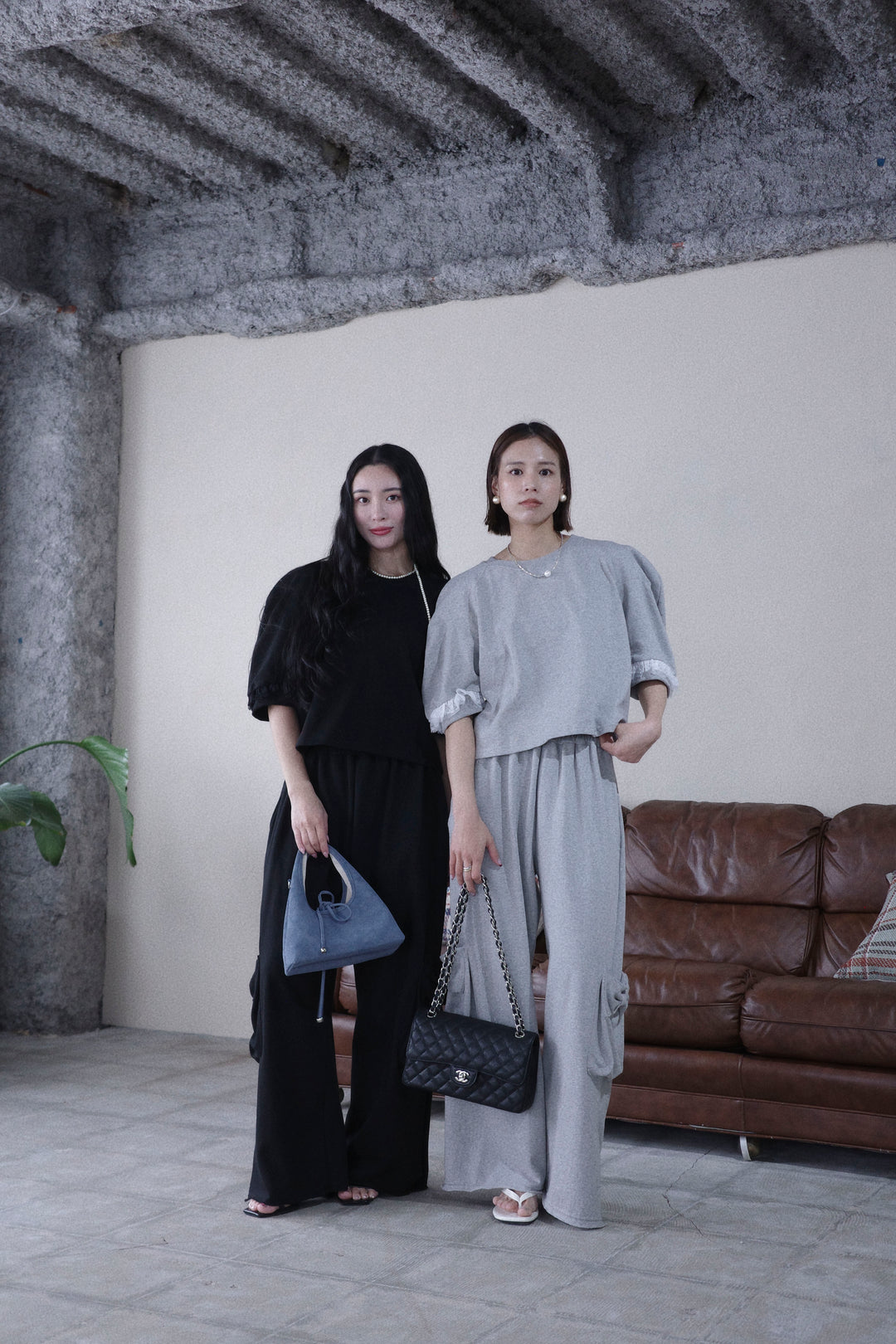 [予約/SET]ライトスウェットレースコンビパフPO+ライトスウェットサイドリボンパンツ(2set)