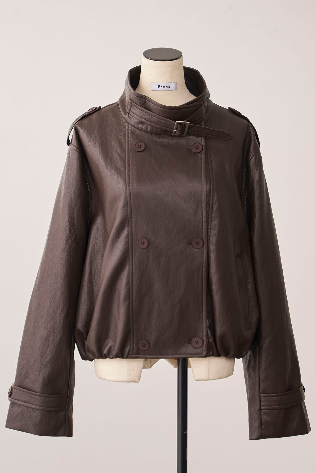 [予約]レザーライククロップドジャケット