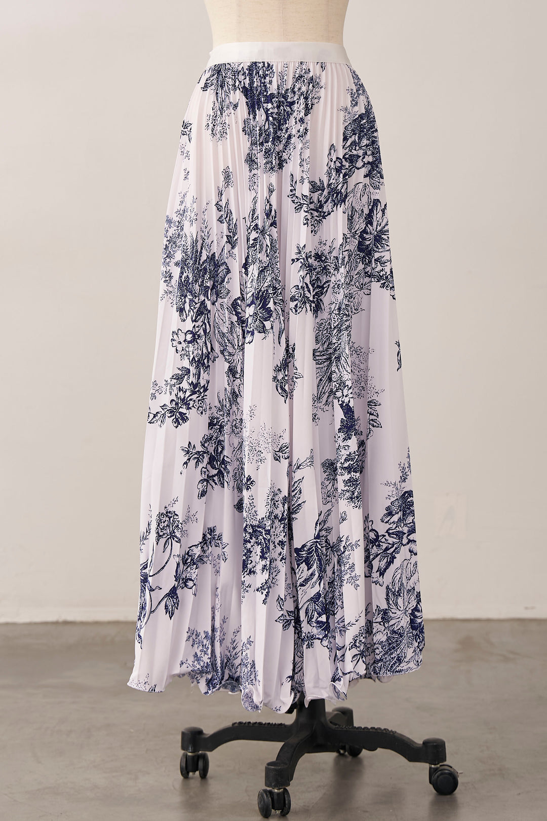 [予約]モノトーントワル柄プリーツスカート