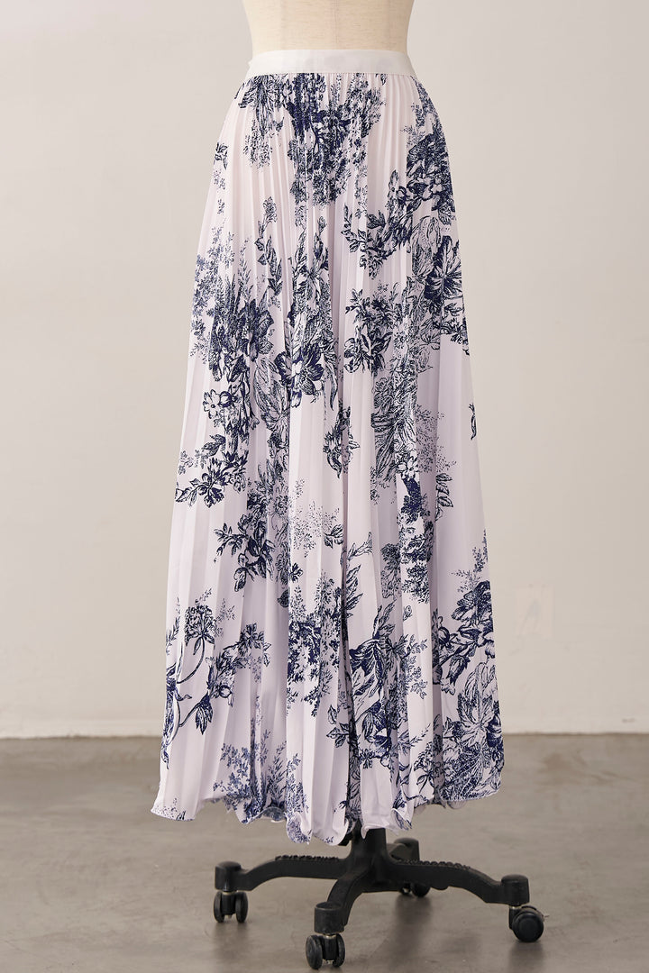 [予約]モノトーントワル柄プリーツスカート