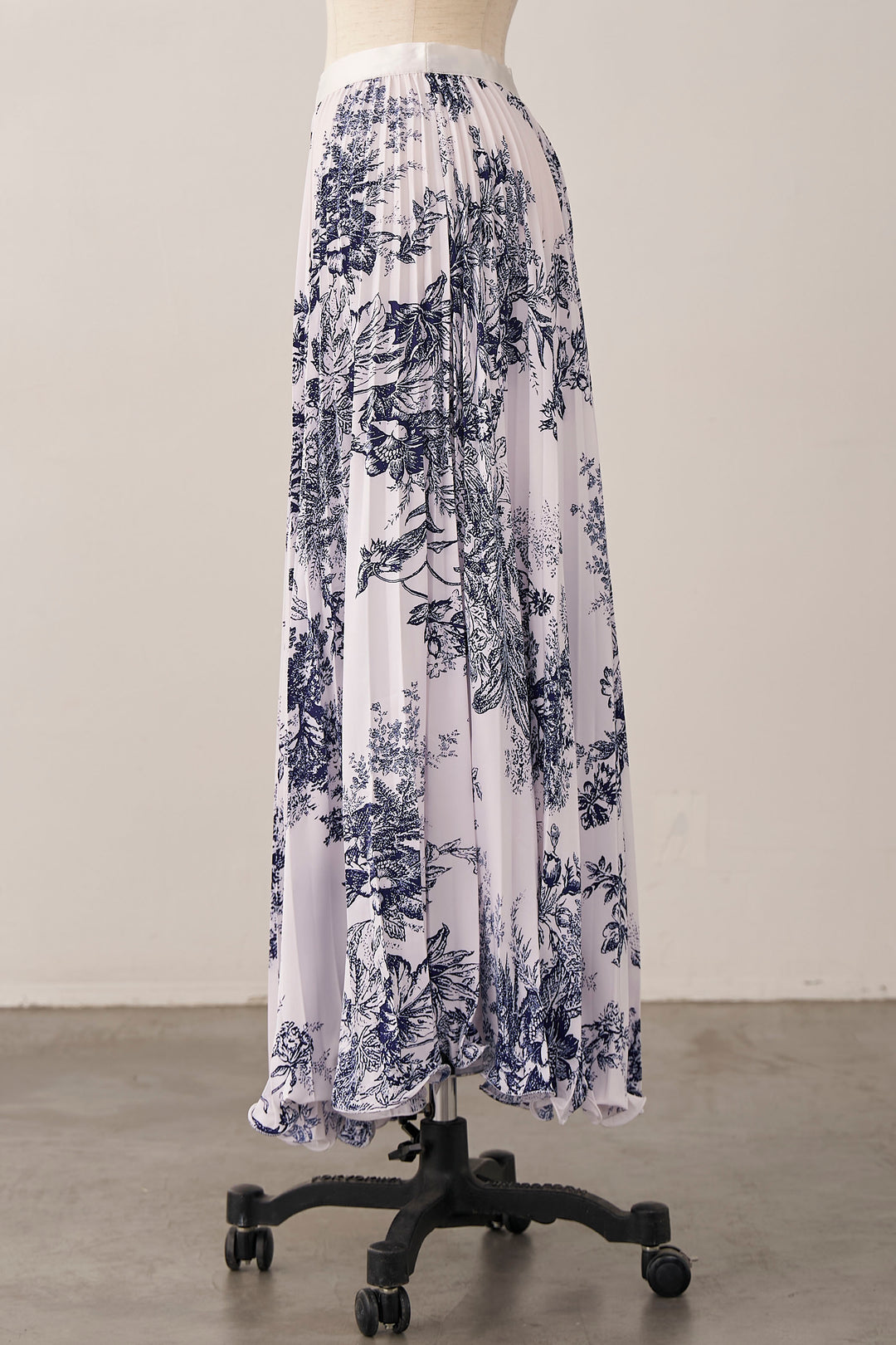 [予約]モノトーントワル柄プリーツスカート