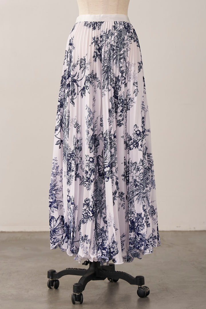 [予約]モノトーントワル柄プリーツスカート