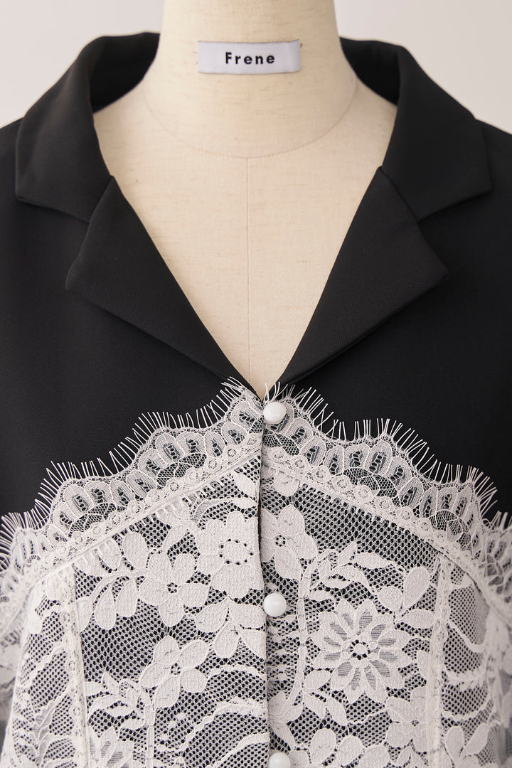 [予約]美ラインウエストレースデザインジャケット