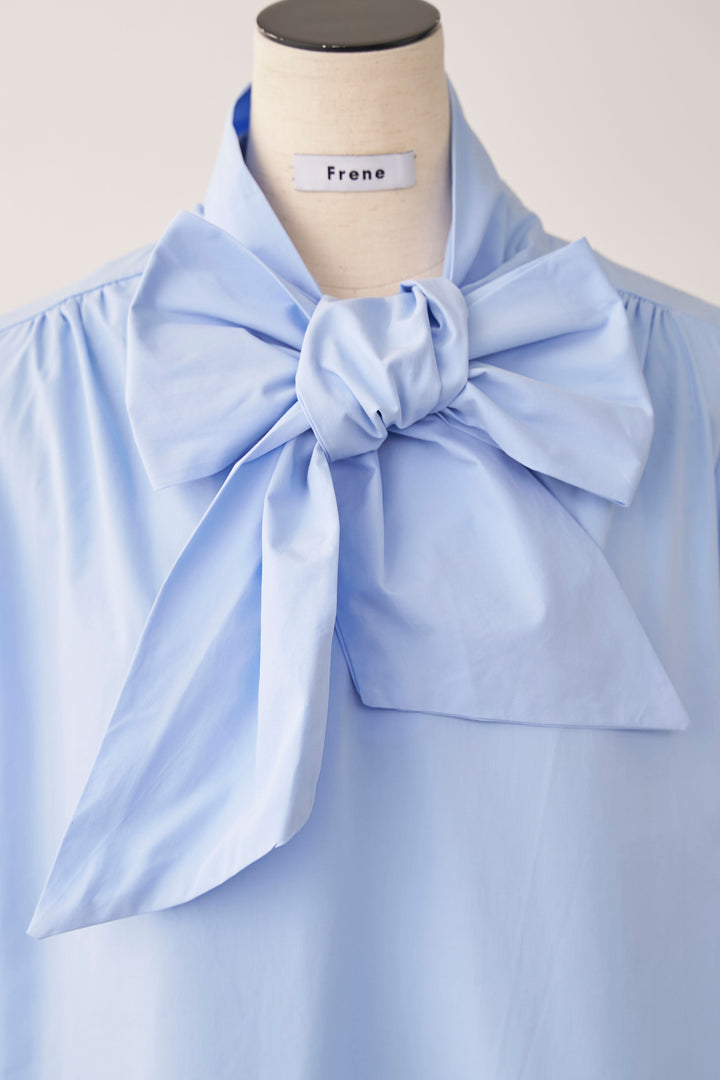 [予約]BIGリボン綿ブラウス