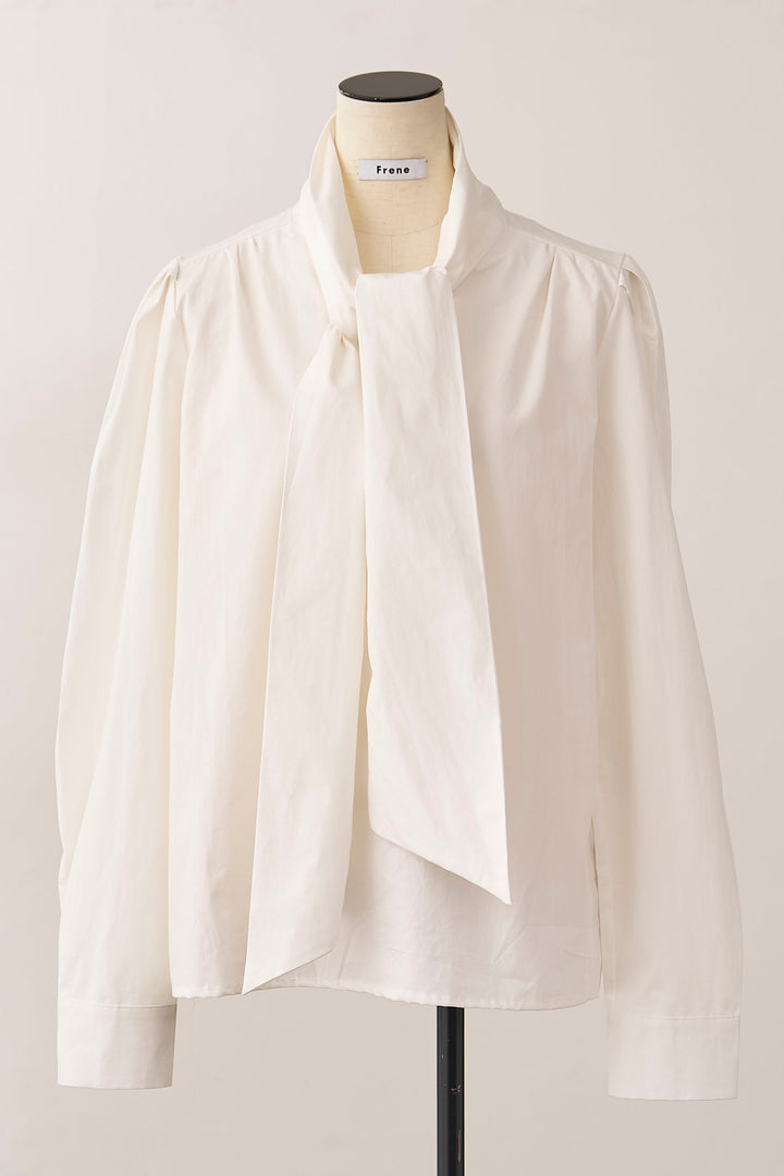 [予約]BIGリボン綿ブラウス