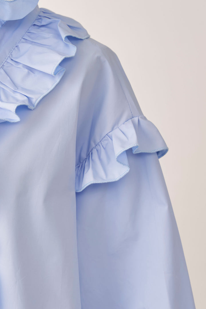 [予約]ブルームカラーフリルブラウス