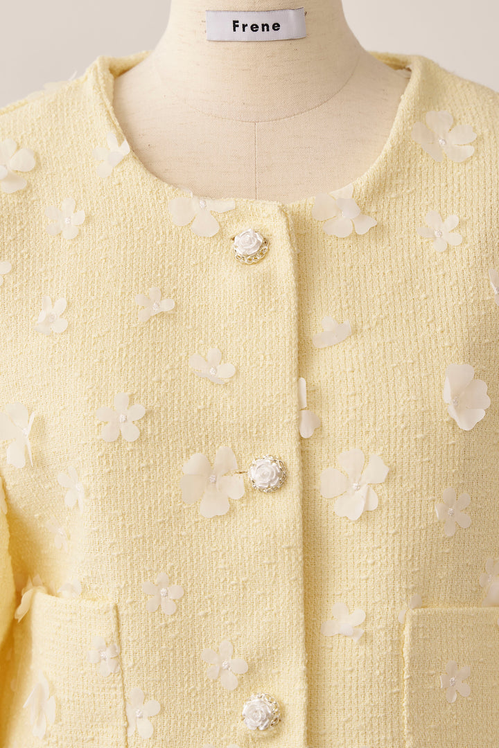 [予約]フラワーモチーフツイードジャケット