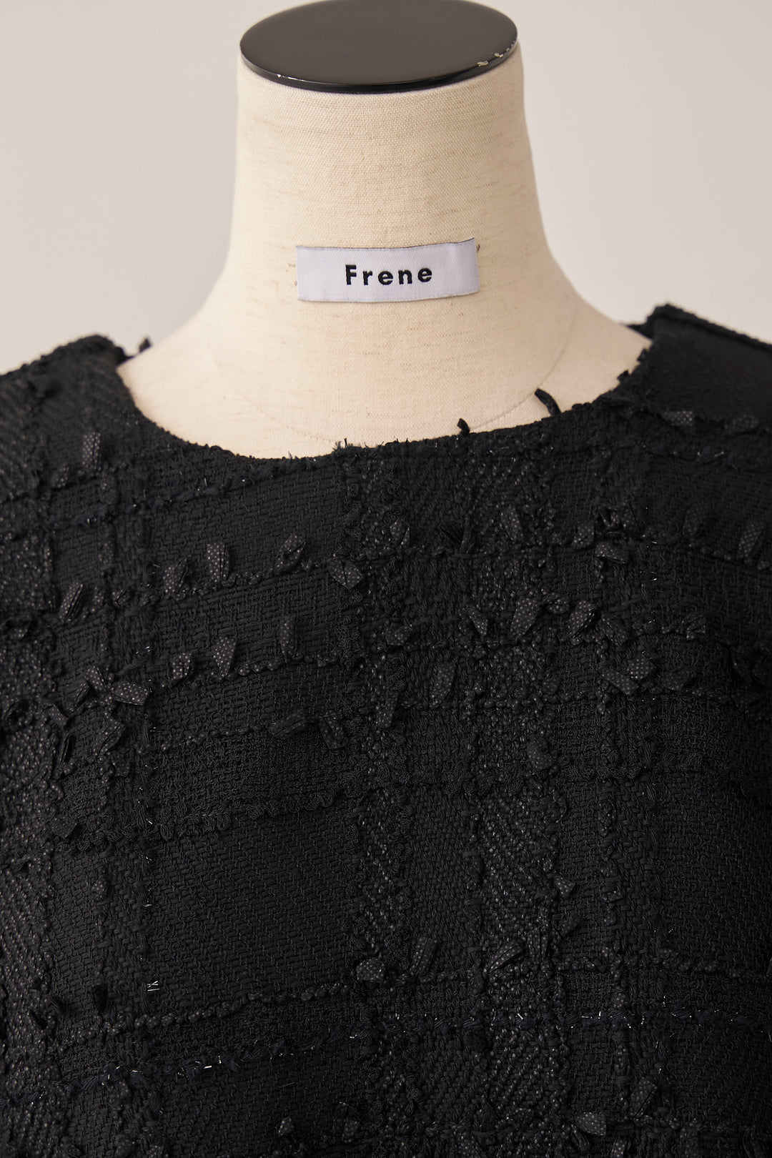 [予約]サマーツイード異素材ドッキングトップス