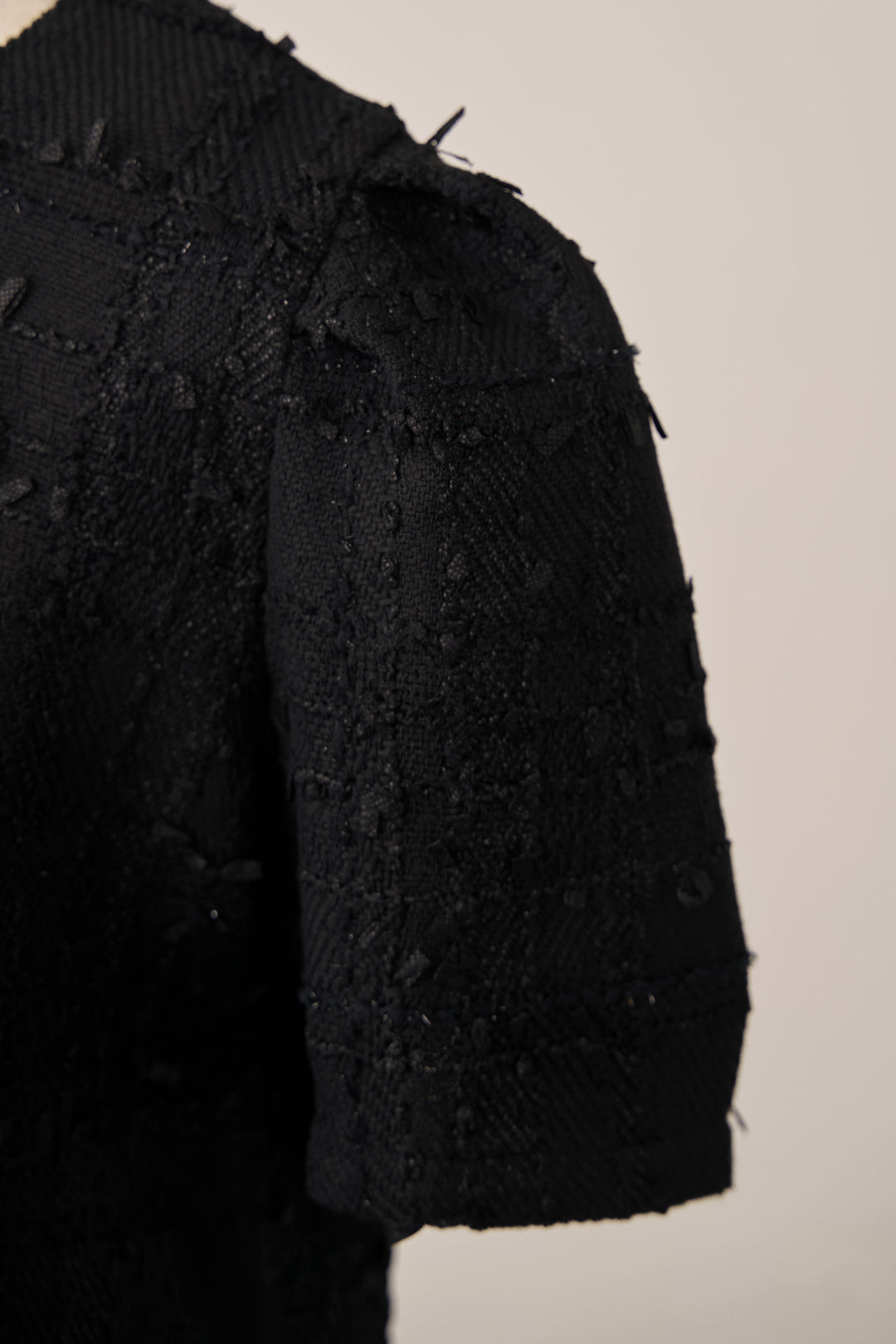 [予約]サマーツイード異素材ドッキングトップス