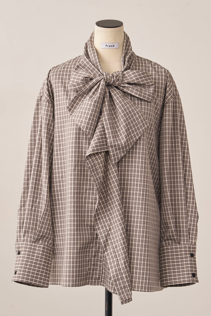 [予約]マルチパターンボウタイアシメシャツ