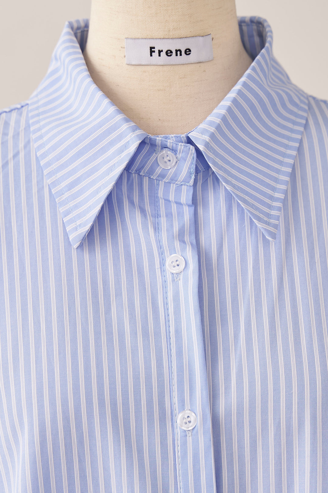 [予約]ストライプフリルヘムシャツチュニック