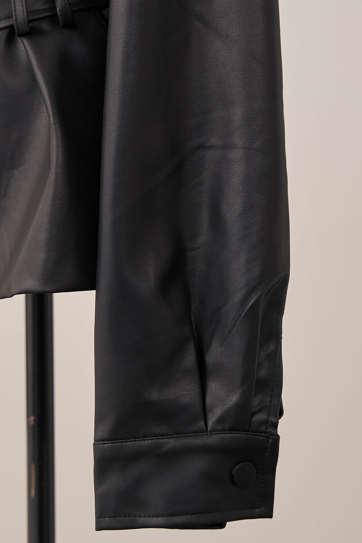 [予約]レザーライクウエストシェイプジャケット