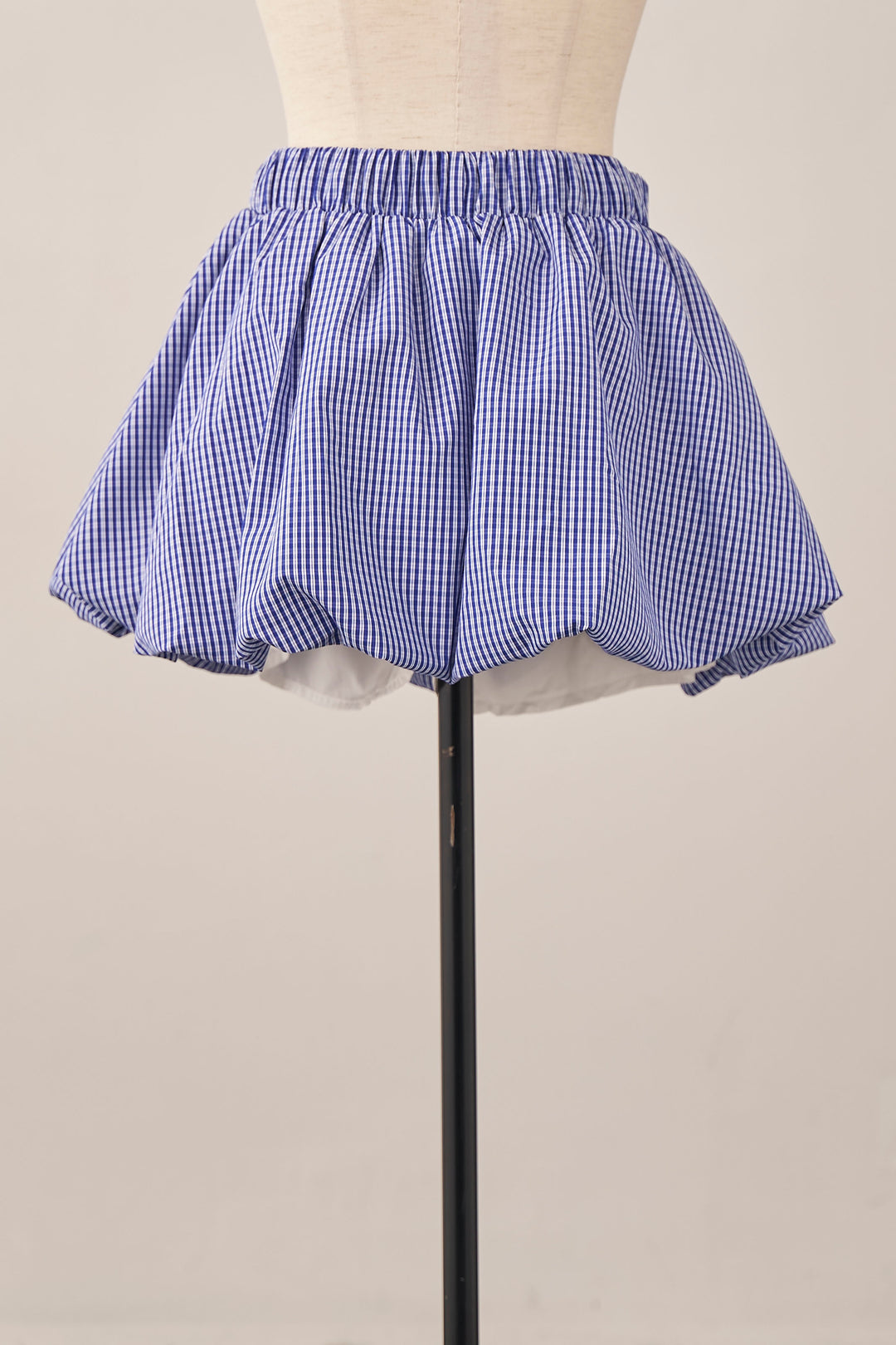 [予約]ギンガムチェックバルーンミニボトムセットアップ