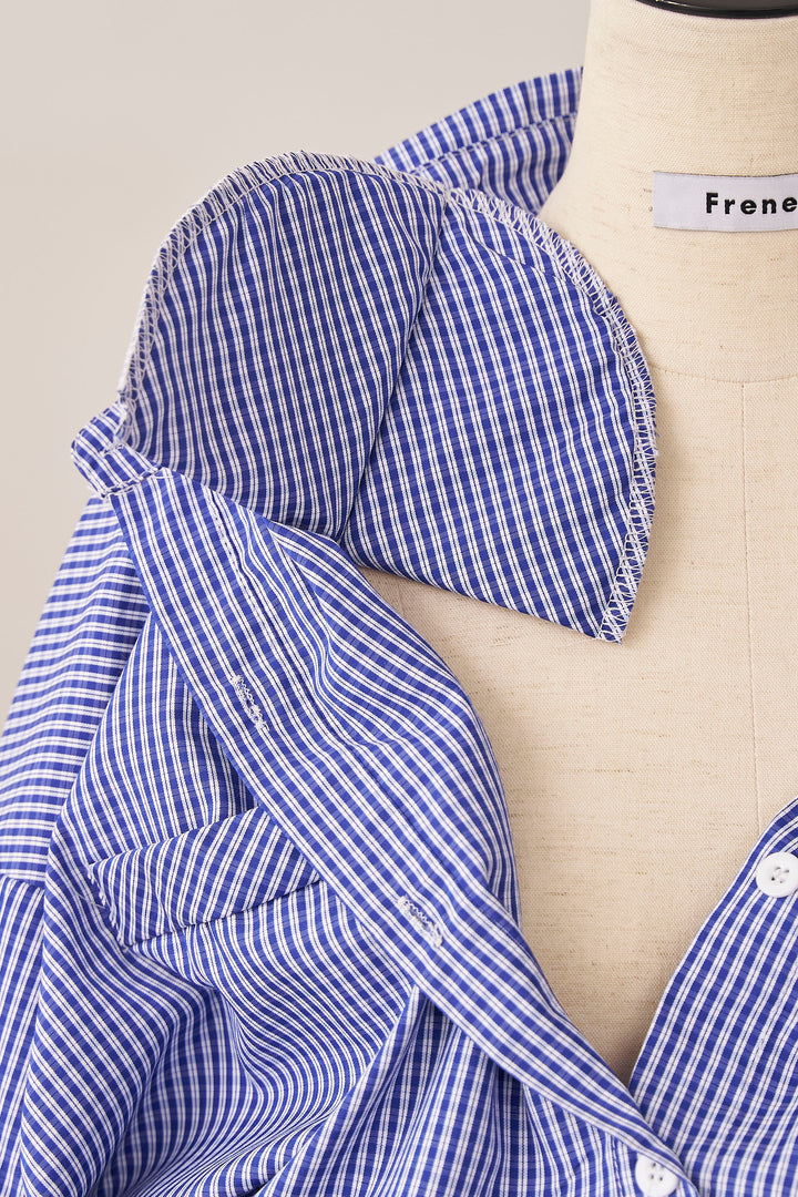 [予約]ギンガムチェックバルーンミニボトムセットアップ