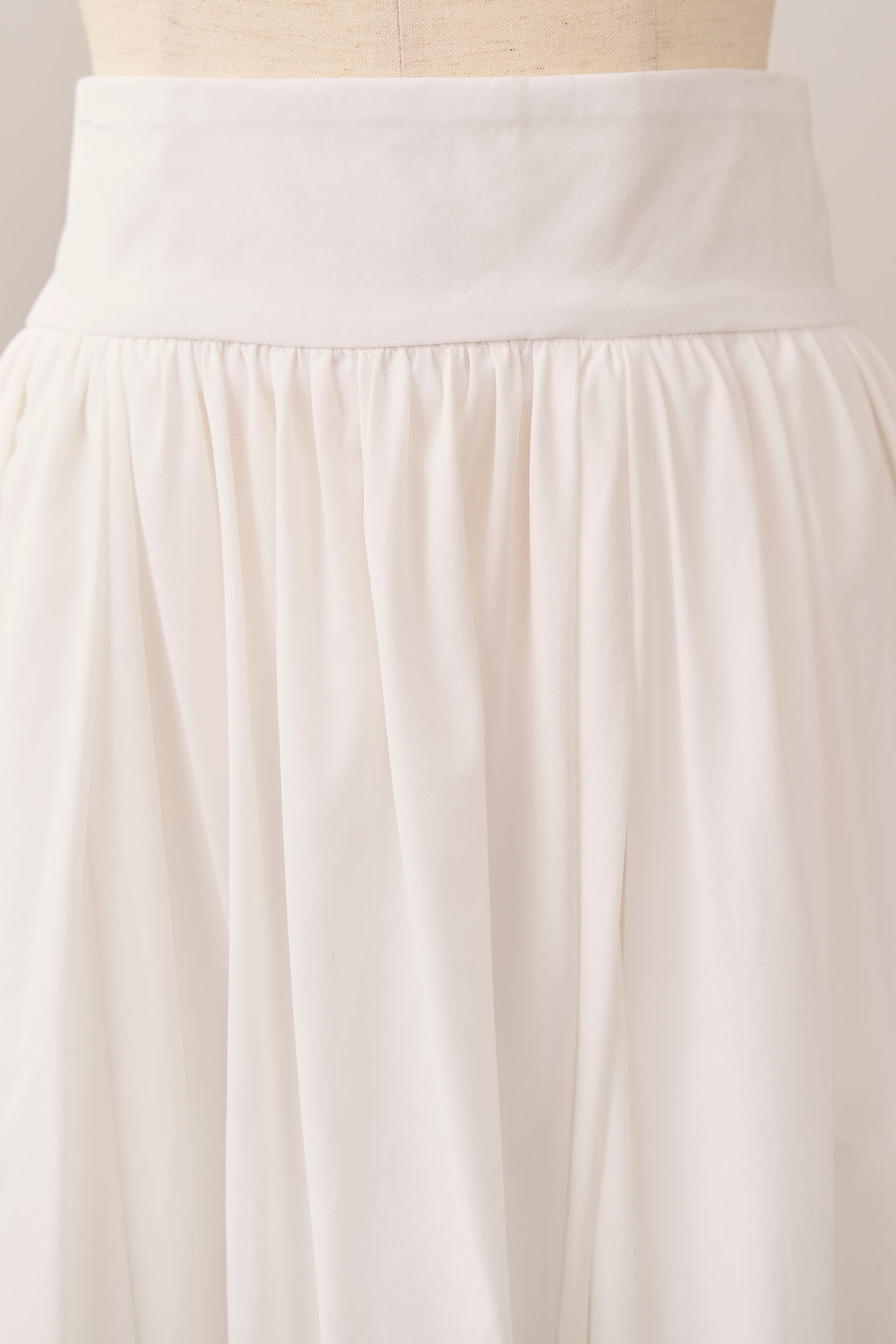 [予約]ギャザーフレア綿タッチスカート