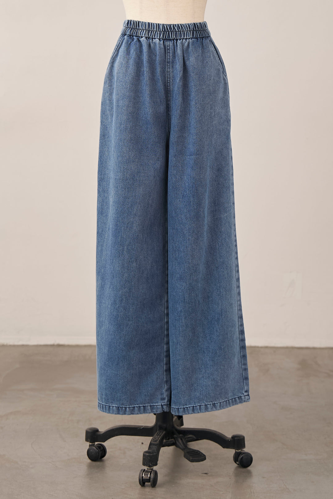 [予約]ノーカラーデニムルーズセットアップ