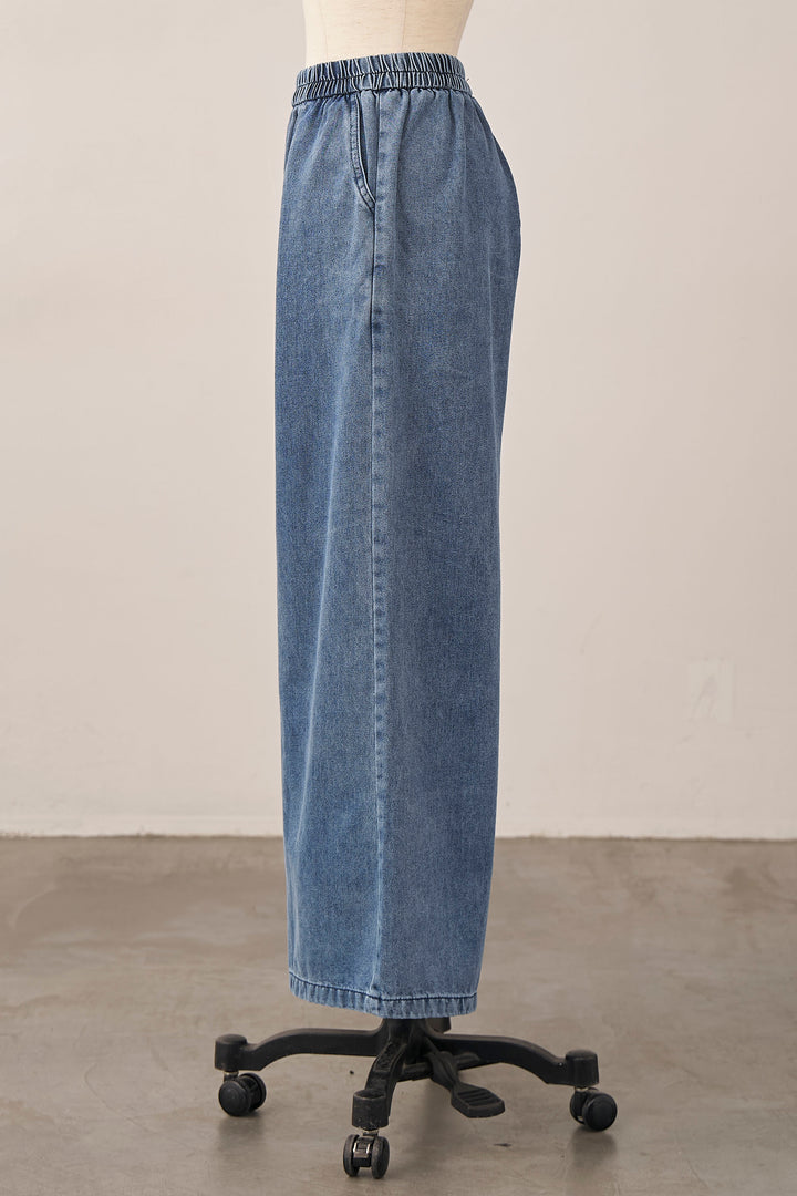 [予約]ノーカラーデニムルーズセットアップ