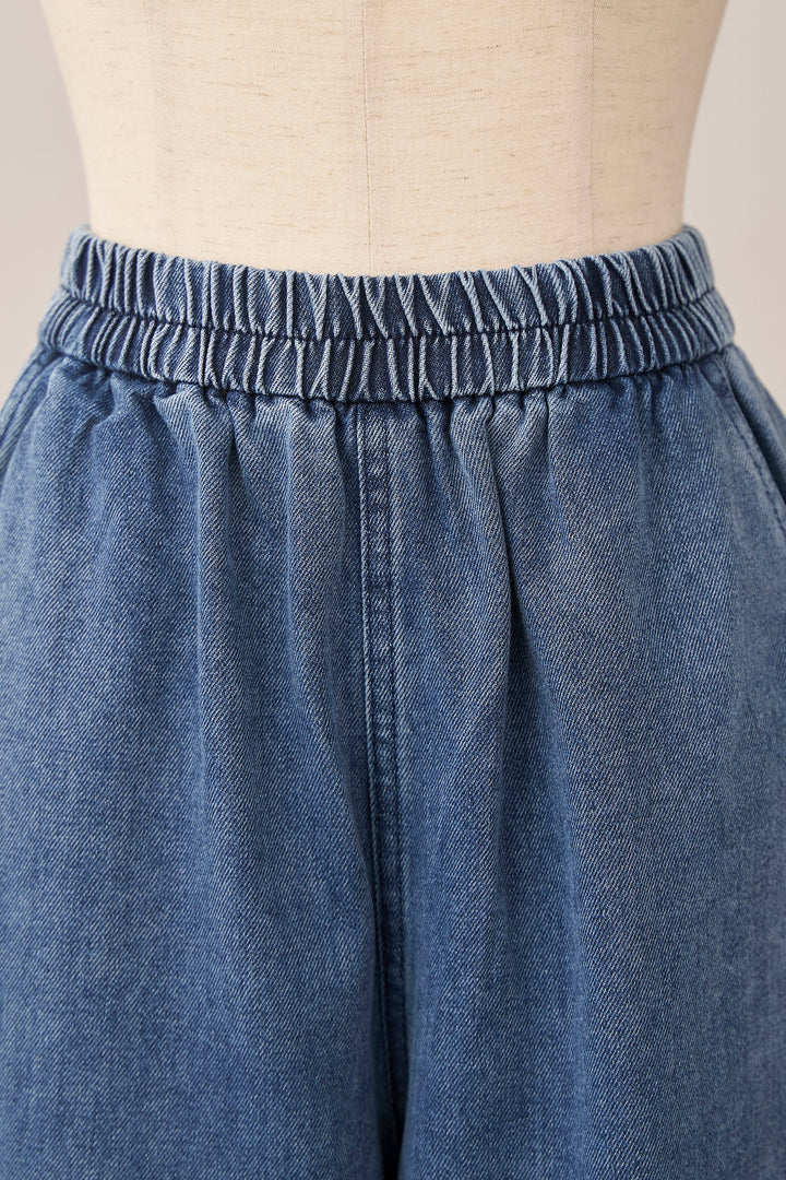 [予約]ノーカラーデニムルーズセットアップ