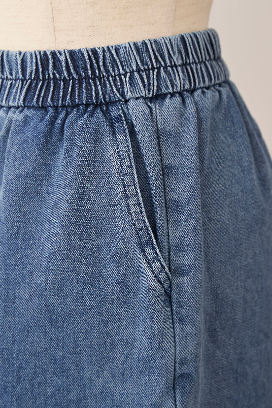 [予約]ノーカラーデニムルーズセットアップ