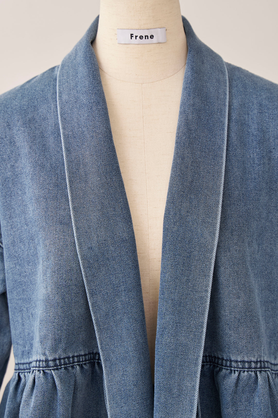 [予約]ノーカラーデニムルーズセットアップ