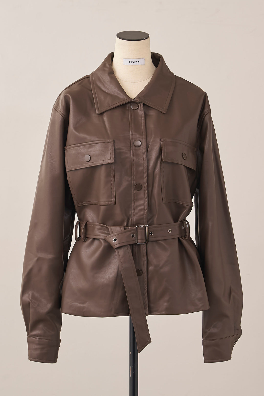 [予約]レザーライクウエストシェイプジャケット