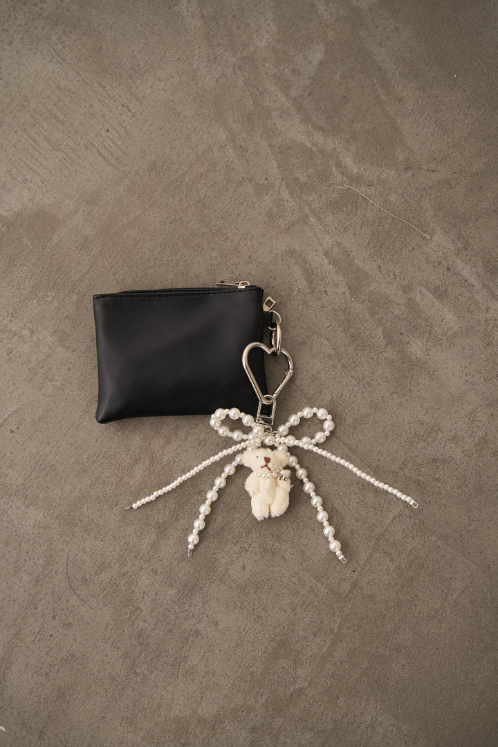 [予約]ポーチ付きパールミックスベアチャーム