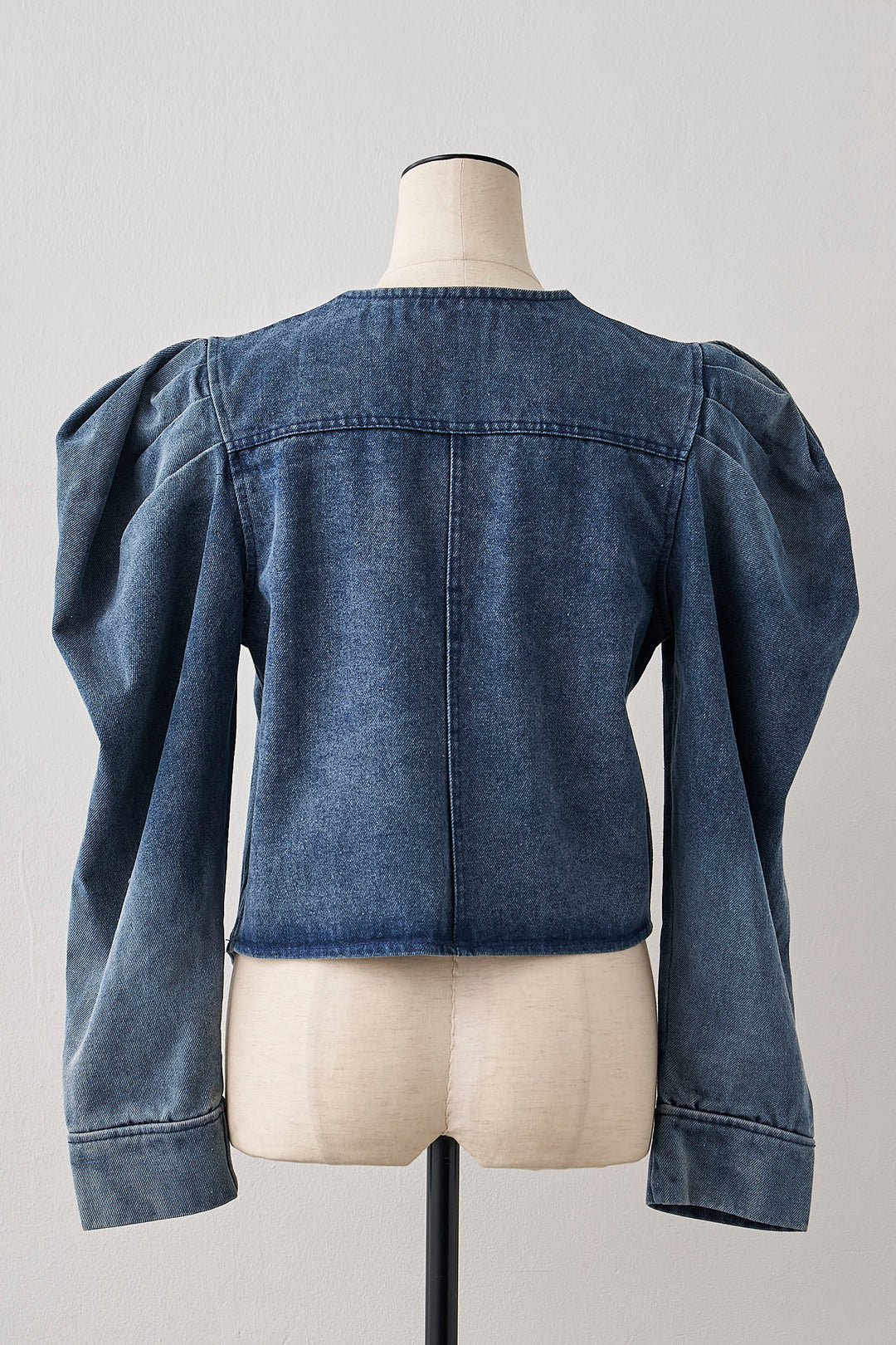 [予約]パフスリーブショートデニムジャケット